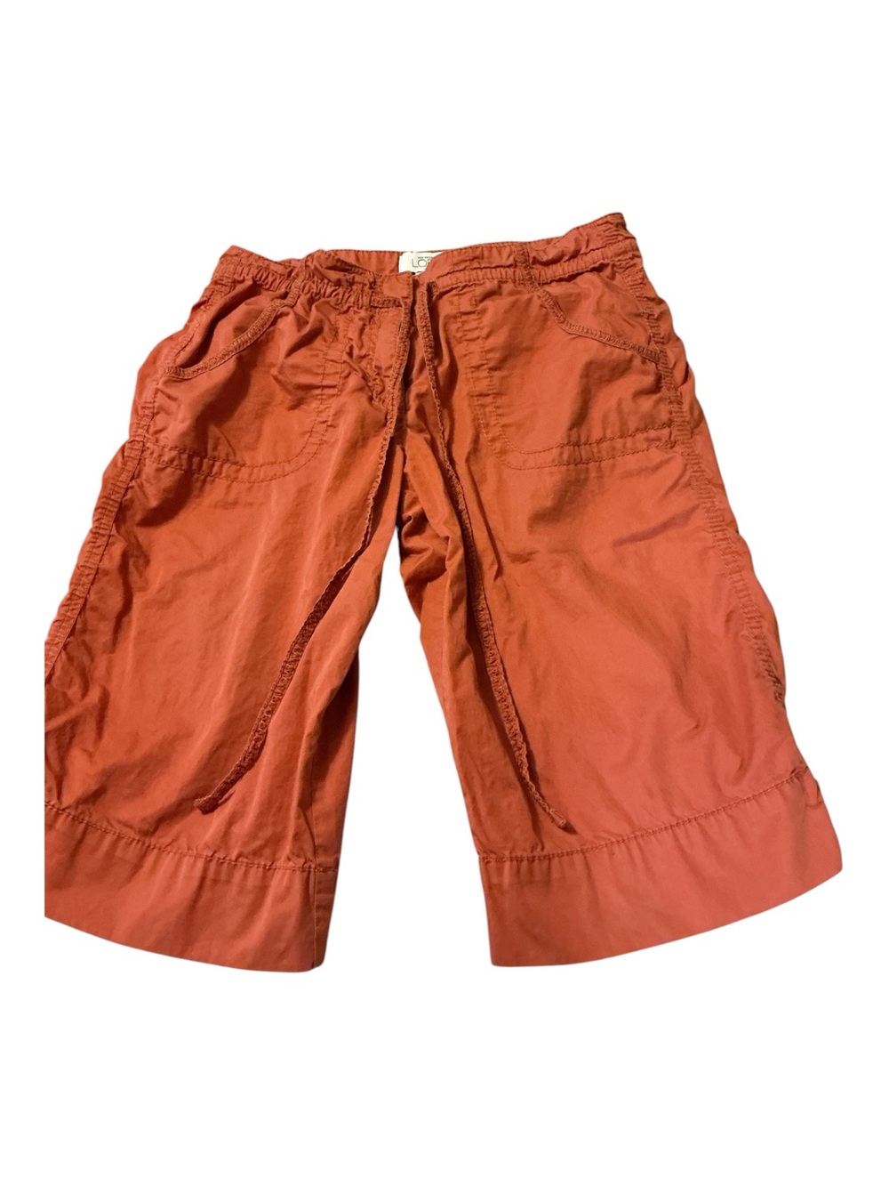 LOFT Men's Rust Orange Drawstring Cargo Hybrid Shorts